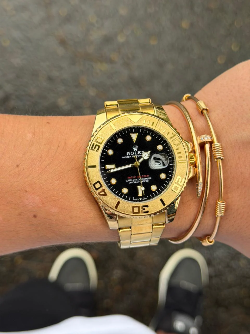 Rlx Yacth Dorado Tablero Negro