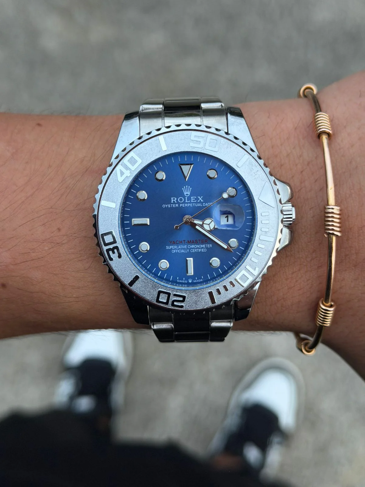 Rlx Yacth Plateado Tablero Azul